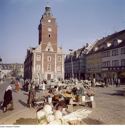 Hauptmarkt in Gotha, stop 5 on the self-guided walking tour