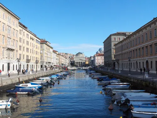 Canal Grande in Trieste, stop 4 on the self-guided walking tour