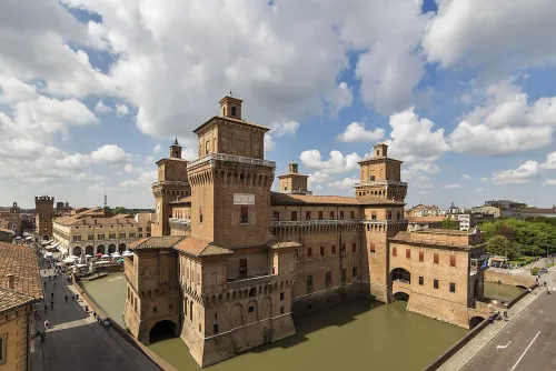 Castello Estense in Ferrara, stop 1 on the self-guided walking tour