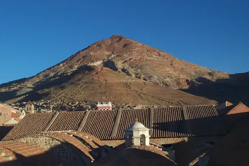 Cerro Rico in Potosí, Station 3 auf dem Stadtrundgang auf eigene Faust