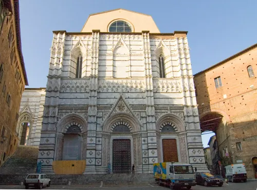 Baptistery of San Giovanni in Siena, stop 8 on the self-guided walking tour
