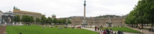 Schlossplatz in Stuttgart, stop 1 on the self-guided walking tour