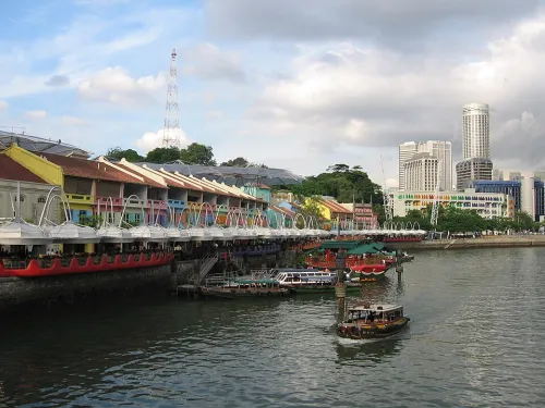 Clarke Quay in Singapur, Station 2 auf dem Stadtrundgang auf eigene Faust