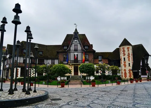 Hotel de Ville de Deauville, stop 1 on the self-guided walking tour
