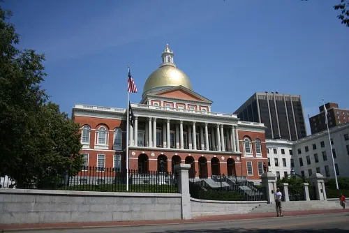 Massachusetts State House i Boston, stop 14 på den selvguidede vandretur