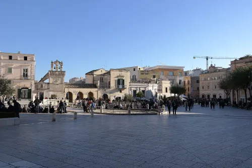 Piazza Vittorio Veneto in Matera, stop 1 on the self-guided walking tour