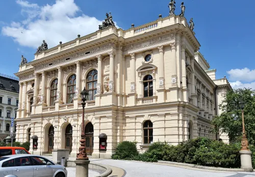 F. X. Salda Theatre in Liberec, stop 3 on the self-guided walking tour