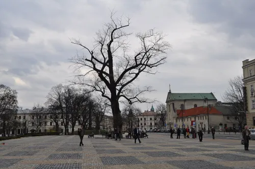 Lithuanian Square in Lublin, stop 1 on the self-guided walking tour
