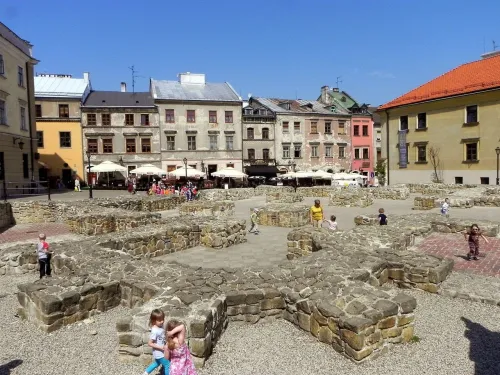 Po Farze Square in Lublin, stop 6 on the self-guided walking tour
