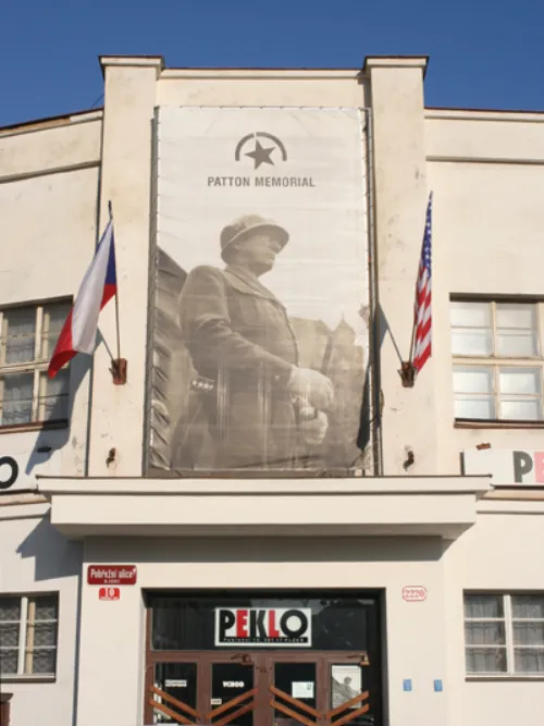 Patton Memorial Pilsen in Plzen, stop 10 on the self-guided walking tour