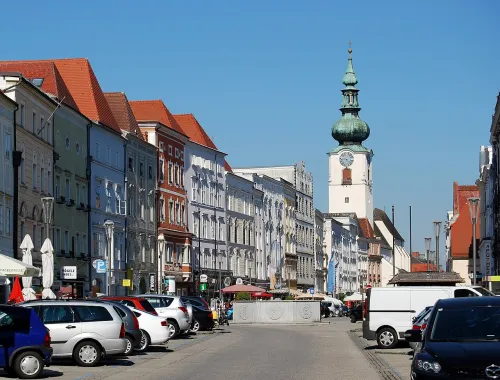 Stadtplatz Wels, stop 2 on the self-guided walking tour