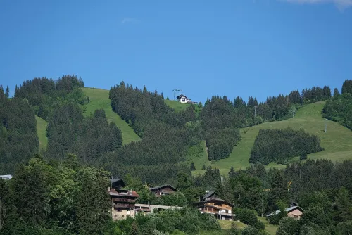 Telecabine du Mont d'Arbois in Megeve, stop 5 on the self-guided walking tour