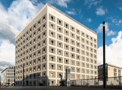 Stadtbibliothek am Mailänder Platz in Stuttgart, stop 3 on the self-guided walking tour