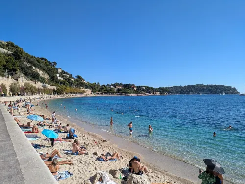 Plage des Marinieres in Villefranche Sur Mer, stop 4 on the self-guided walking tour