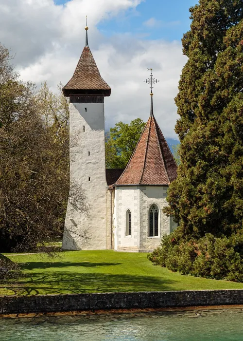 Kirche Scherzligen in Thun, stop 13 on the self-guided walking tour