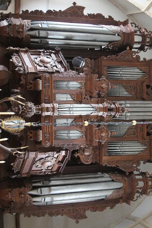 Parish Church (Fara) in Kazimierz Dolny, stop 4 on the self-guided walking tour