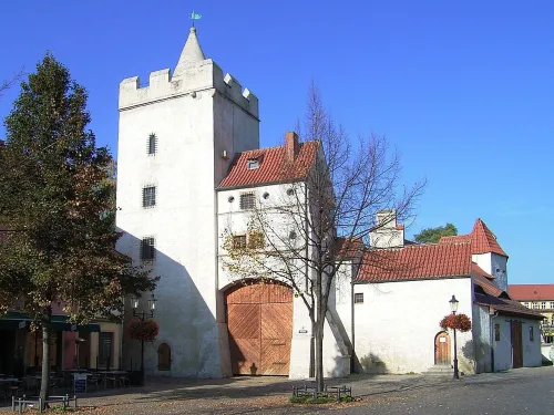 Marientor in Naumburg, stop 8 on the self-guided walking tour
