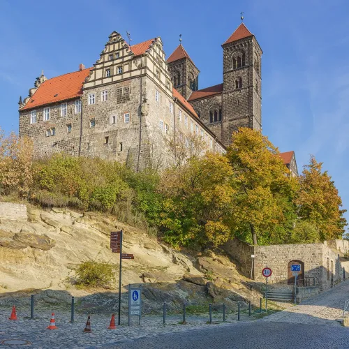 Schlossberg in Quedlinburg, Station 11 auf dem selbstgeführten Stadtrundgang