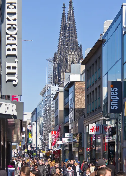 Hohe Straße in Cologne, stop 7 on the self-guided walking tour