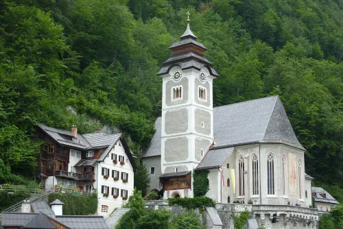 Hallstatt Parish Church, stop 4 on the self-guided walking tour