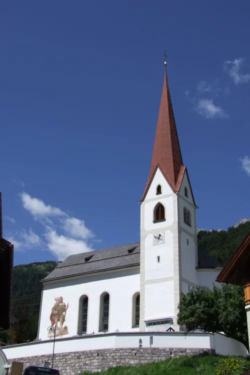 Pfarrkirche St. Jakob in St Anton, stop 5 on the self-guided walking tour