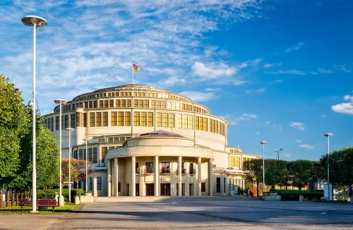 Centennial Hall in Wroclaw, stop 9 on the self-guided walking tour