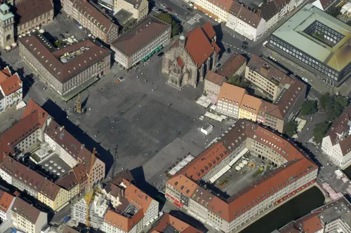 Hauptmarkt in Nuremberg, stop 4 on the self-guided walking tour