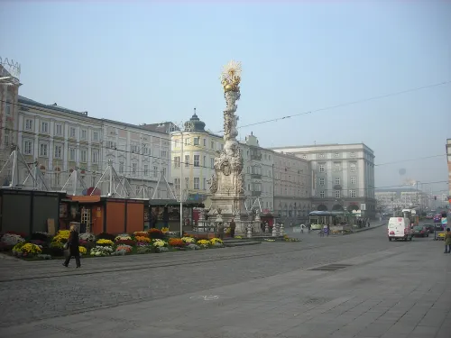 Hauptplatz in Linz, stop 6 on the self-guided walking tour