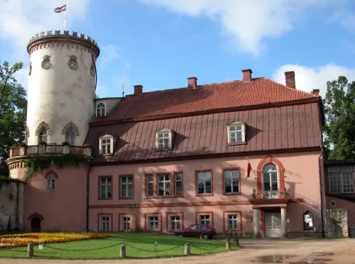Cēsis New Castle in Cesis, stop 4 on the self-guided walking tour