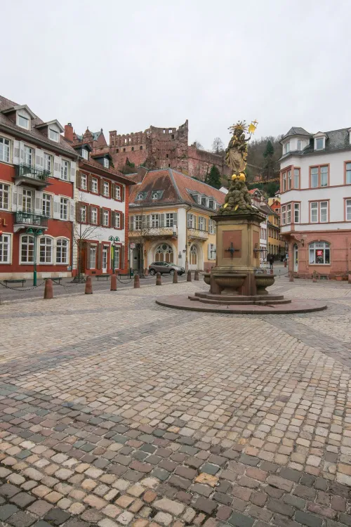 Kornmarkt in Heidelberg, stop 11 on the self-guided walking tour