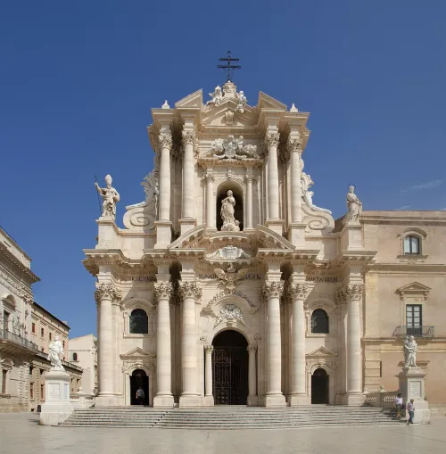 Syracuse Cathedral in Siracusa, stop 5 on the self-guided walking tour