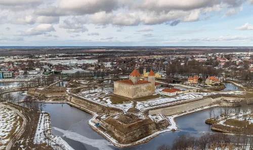 Kuressaare Episcopal Castle, stop 1 on the self-guided walking tour