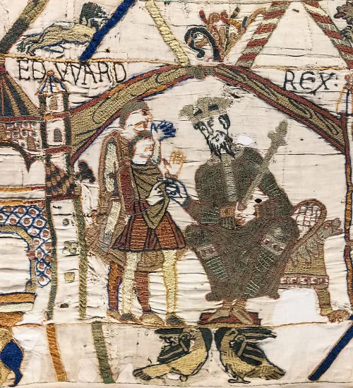 Bayeux Tapestry, stop 6 on the self-guided walking tour
