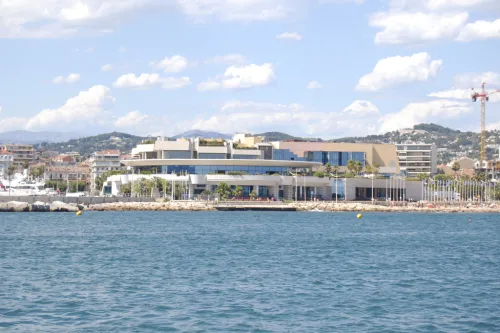 Palais des Festivals et des Congrès in Cannes, stop 3 on the self-guided walking tour