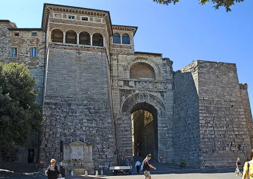 Etruscan Arch in Perugia, stop 10 on the self-guided walking tour