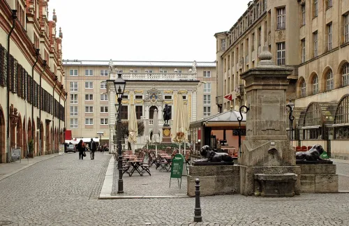 Naschmarkt in Leipzig, stop 11 on the self-guided walking tour