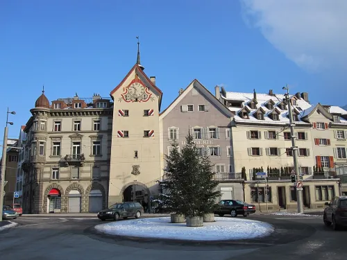 Obertor Gate in Chur, stop 11 on the self-guided walking tour
