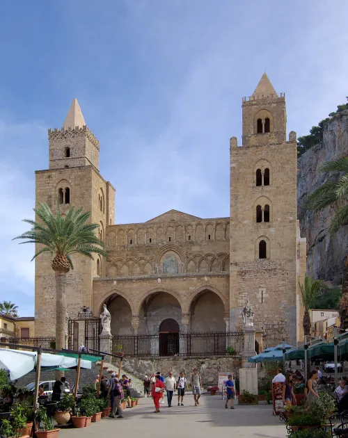 Cathedral of Cefalù in Cefalu, stop 1 on the self-guided walking tour