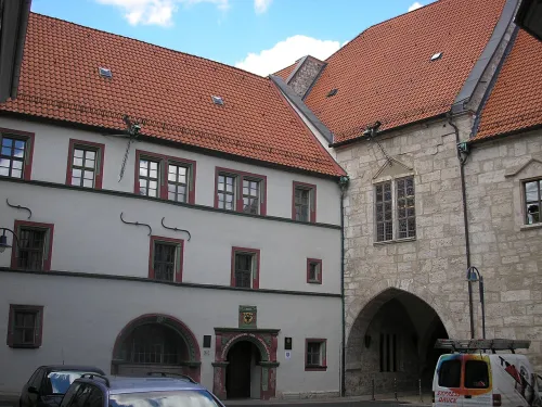 Rathaus in Mühlhausen, stop 3 on the self-guided walking tour