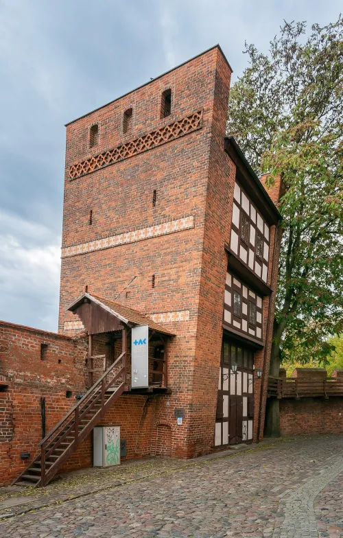 Leaning Tower in Torun, stop 6 on the self-guided walking tour