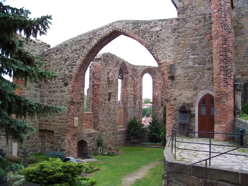 Nikolaikirche Ruins in Bautzen, stop 10 on the self-guided walking tour