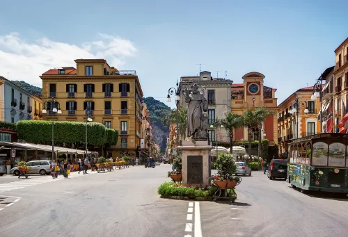 Piazza Tasso in Sorrento, stop 1 on the self-guided walking tour