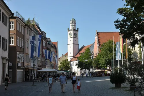 Marienplatz in Ravensburg, stop 6 on the self-guided walking tour