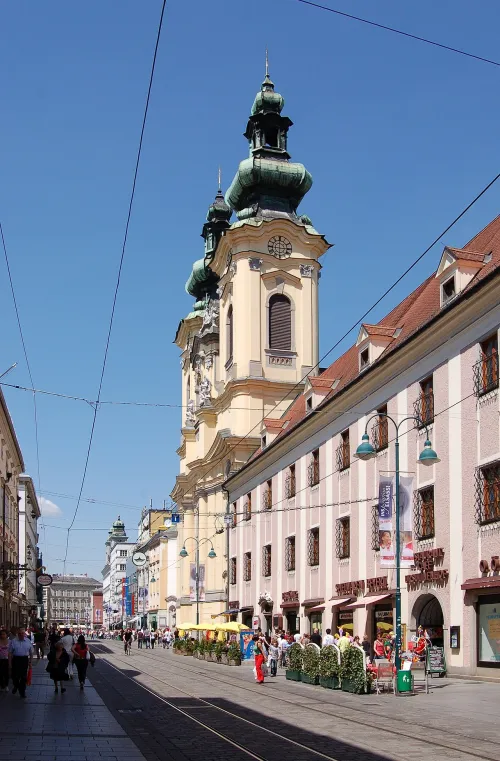 Ursuline Church in Linz, stop 5 on the self-guided walking tour