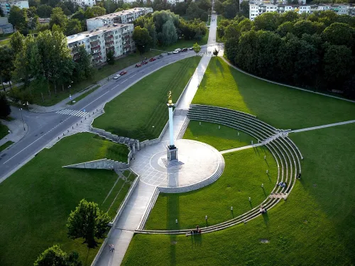Sundial Square in Siauliai, stop 6 on the self-guided walking tour
