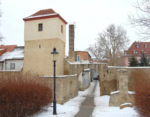Wasserkunst Tower in Naumburg, stop 3 on the self-guided walking tour