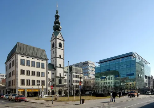 Klagenfurt Cathedral, stop 5 on the self-guided walking tour