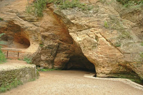 Gutmanis Cave in Sigulda, stop 6 on the self-guided walking tour