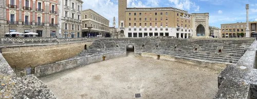 Roman Amphitheatre in Lecce, stop 5 on the self-guided walking tour