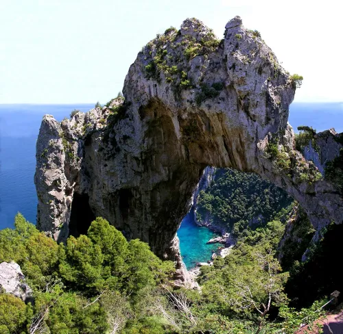 Natural Arch in Capri, stop 9 on the self-guided walking tour